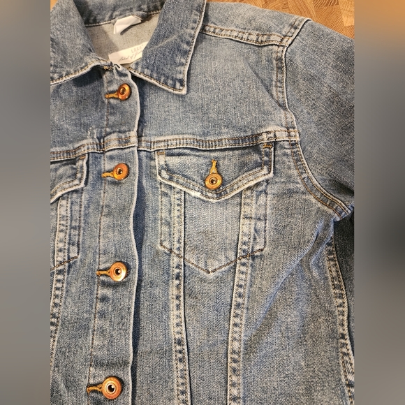 🍂🍁🍂Label of Graded Goods L.O.G.G Jean jacket size 8 H&M Denim🍁🍂🍁 - Picture 3 of 16